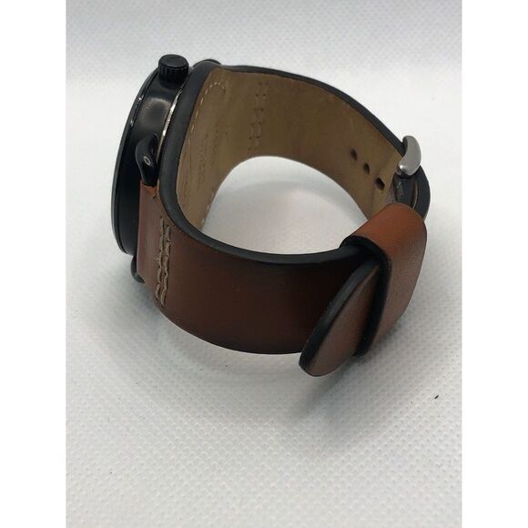 Fossil FS5524 Unisex Brown Leather Analog Black Dial Quartz Genuine Watch HO338 - Picture 8 of 9